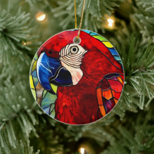 Tropischer Parrot-Keramik-Design Keramik Ornament