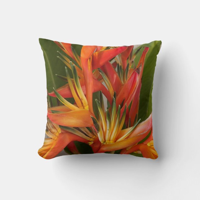 Tropischer Pillow-Bird des Paradieses Kissen (Vorderseite)