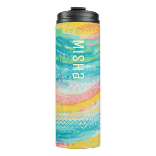 Tropischer Pool Träume Thermosbecher