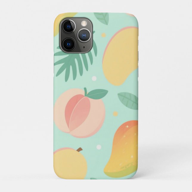 Tropischer Pop - Ananas und Mango Print Case-Mate iPhone Hülle (Rückseite)