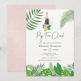 Tropischer Pop Wasserfarbe Fizz Clink Einladung