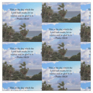 TROPISCHER PSALM 118:24 OZEAN- UND PALMBÄUME STOFF