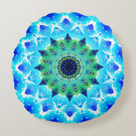 Tropischer Pulsar-Star Mandala Rundes Kissen