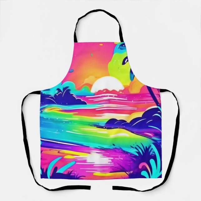 Tropischer Regenbogen Beach Dream Schürze (Vorderseite)