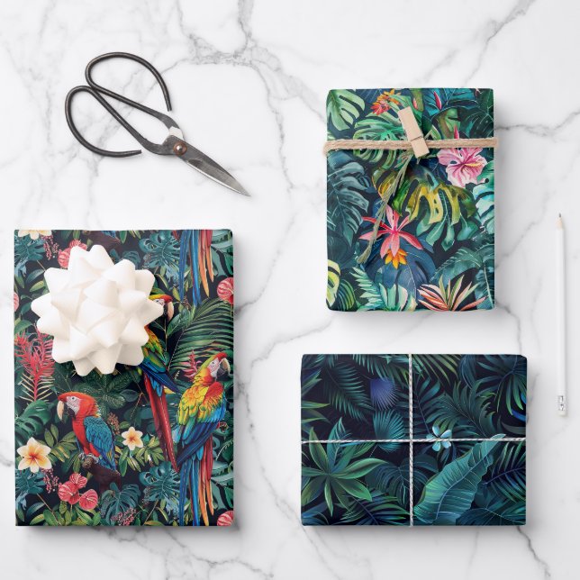 Tropischer Regenwald Geschenkpapier Set (Vorderseite)
