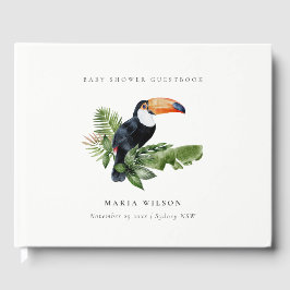 Tropischer Regenwald Toucan Fauna Baby Dusche Gästebuch