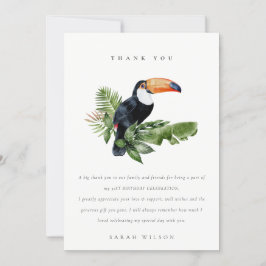 Tropischer Regenwald Toucan Fauna jedes Alter Gebu Dankeskarte