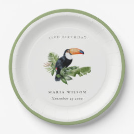 Tropischer Regenwald Toucan Fauna jedes Alter Gebu Pappteller