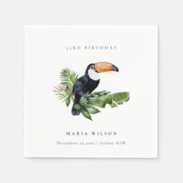 Tropischer Regenwald Toucan Fauna jedes Alter Gebu Serviette