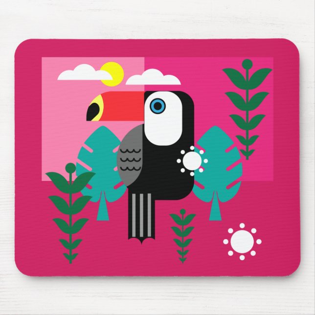 Tropischer Regenwald Toucan Mousepad (Vorne)