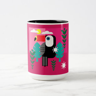 Tropischer Regenwald Toucan Zweifarbige Tasse