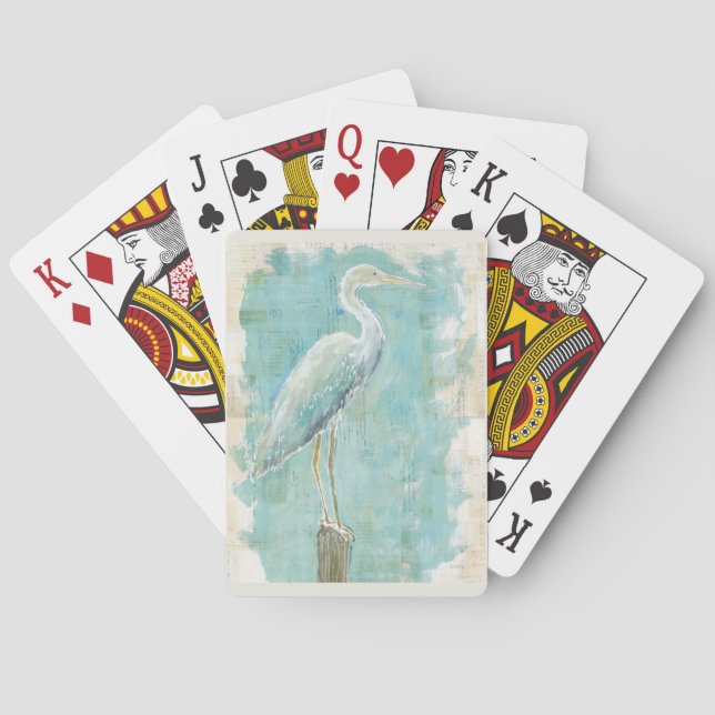 Tropischer Reiher der Vogel-| noch Spielkarten (Rückseite)
