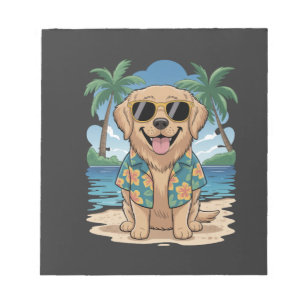 Tropischer Retriever � Golden Beach Vibes Hund Notizblock