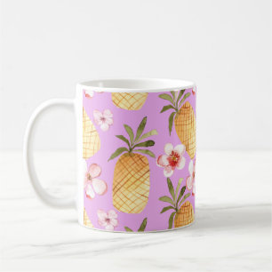 Tropischer Retro-Ananas-Druck Kaffeetasse