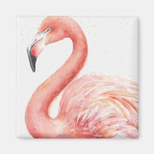 Tropischer   rosa Flamingo Magnet
