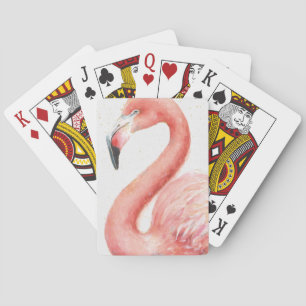 Tropischer rosa Flamingo Spielkarten