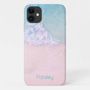 Tropischer Sandstrand mit türkisem Meer-Monogramm Case-Mate iPhone Hülle