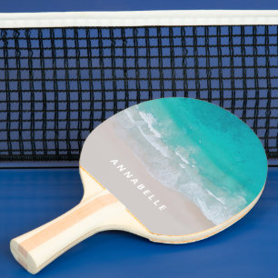 Tropischer Sandstrand Ozean heiße Tummy moderne Tischtennis Schläger