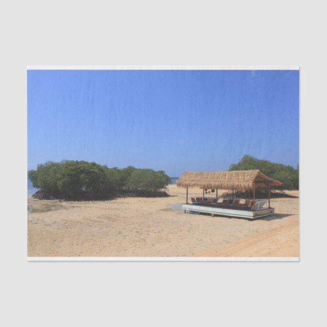 Tropischer Sandstrand Seidenpapier (Vorderseite)