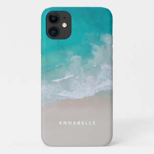 Tropischer Sandstrand Sonnige Wellen modern Case-Mate iPhone Hülle