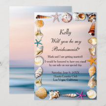 Tropischer Sandstrand und Seashells Bridesmaid