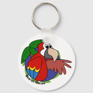 Tropischer Scarletmacaw-Schlüsselanhänger Schlüsselanhänger