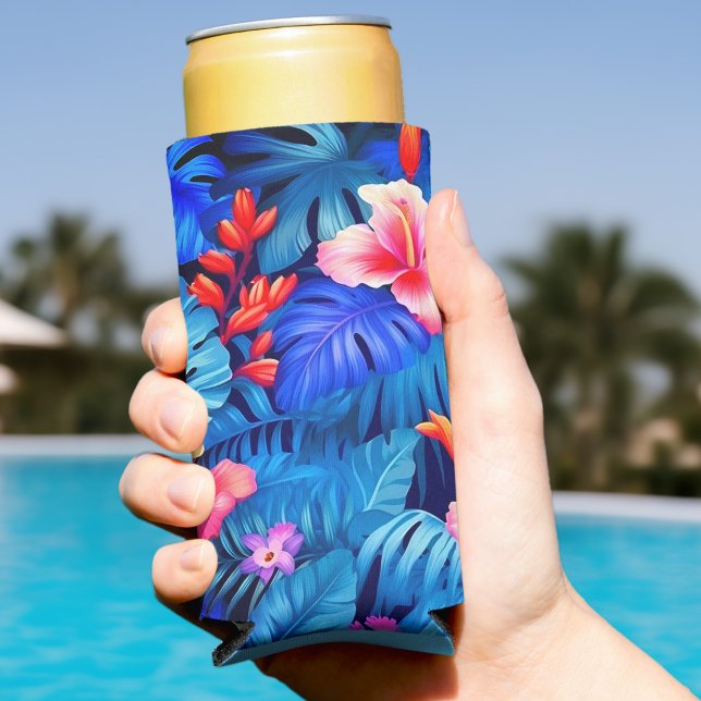 Tropischer Schimmer - Rosa Blau Lila, Dose gefärbt Dosenkühler (Von Creator hochgeladen)