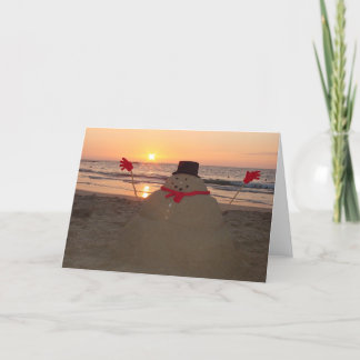 Tropischer Schneemann Feiertagskarte