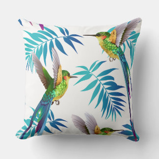 Tropischer Schwanz Hummingbirds Kissen