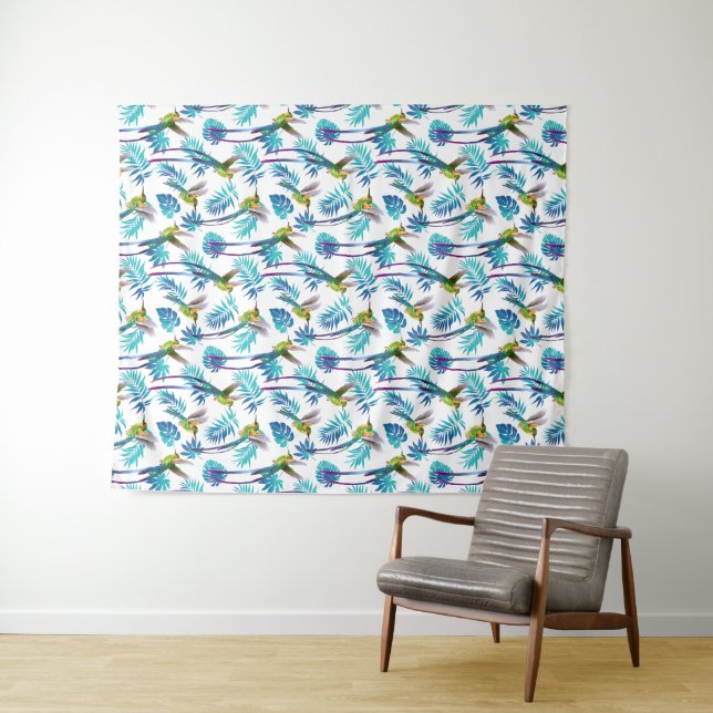 Tropischer Schwanz Hummingbirds Wandteppich (Beispiel (Horizontal))