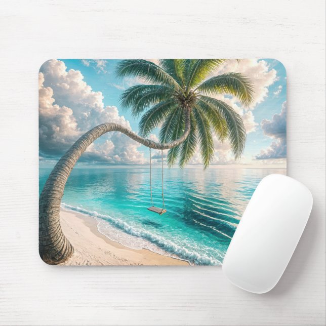 Tropischer Schwung aus Palmen Mousepad (Mit Mouse)