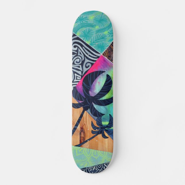 Tropischer Skate Skateboard (Vorderseite)