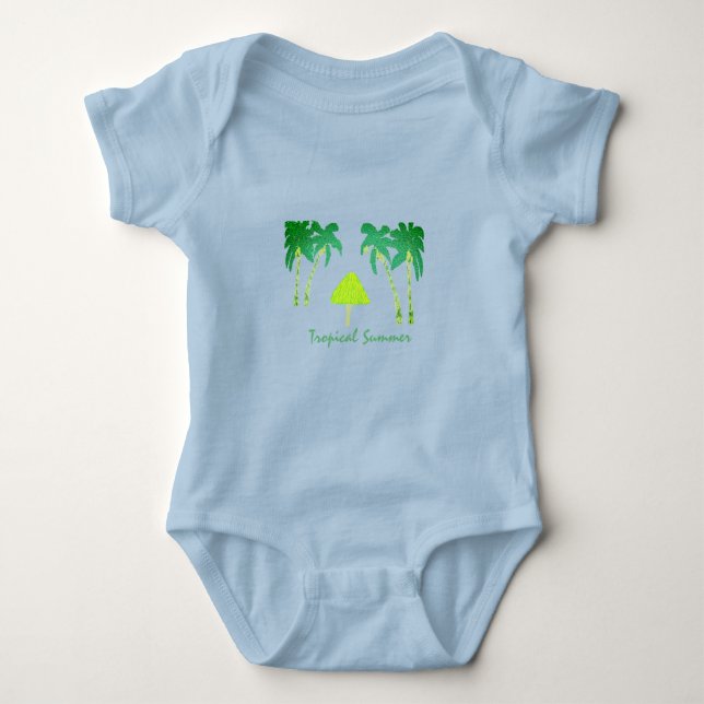 Tropischer Sommer Baby Strampler (Vorderseite)