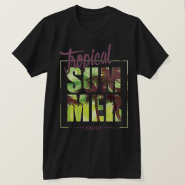 Tropischer Sommer Chic Grafik Urlaub Sonne T-Shirt