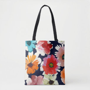 Tropischer Sommer   Farbenfrohe Blumenmuster Tasche