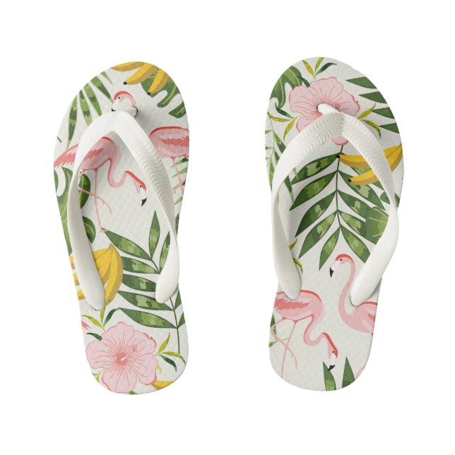 Tropischer Sommer Flamingo Flip Flops (Fußbett)