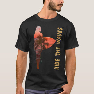 Tropischer Sommer für Frauen Wellenreiten T-Shirt