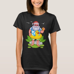 Tropischer Sommer Lustiger hawaiianischer Weihnach T-Shirt