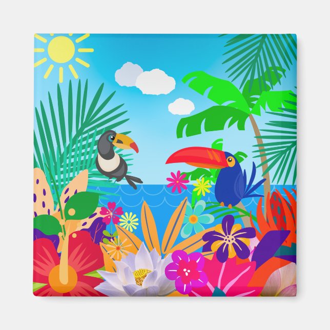 Tropischer Sommer Magnet (Vorne)