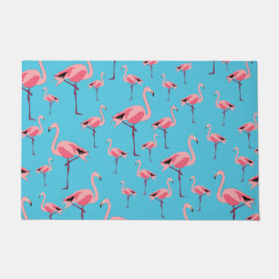 Tropischer Sommer Pink Flamingo Muster Fußmatte