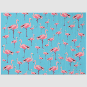 Tropischer Sommer Pink Flamingo Muster Seidenpapier