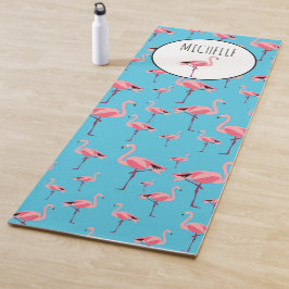 Tropischer Sommer Pink Flamingo Muster Yogamatte