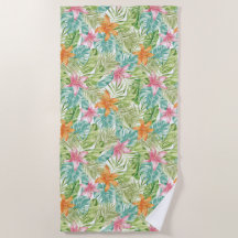 Tropischer Sommer Print Beach Handtuch