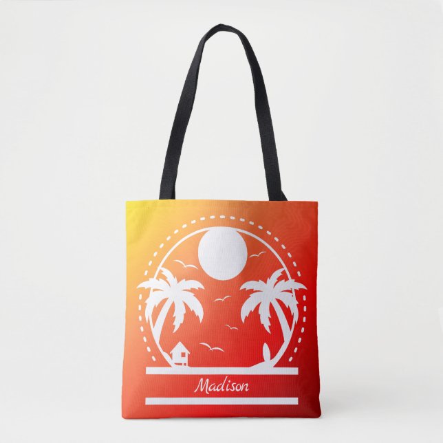 Tropischer Sommer (rotes orange-gelbes Gefälle) Sc Tasche (Vorderseite)