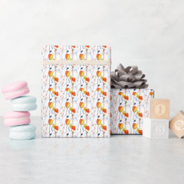 Tropischer Sommer | Schöne gelbe Blumen Design Geschenkpapier