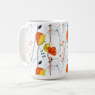Tropischer Sommer Schöne gelbe Blumen Design Kaffeetasse
