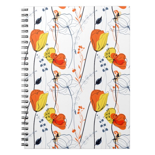 Tropischer Sommer | Schöne gelbe Blumen Design Notizblock (Vorderseite)