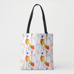 Tropischer Sommer   Schöne gelbe Blumen Design Tasche