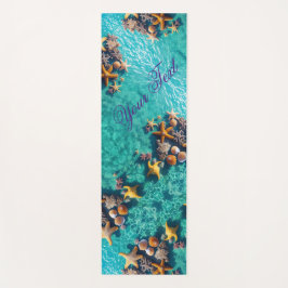Tropischer Sommer Seashell Wellness Ozean Blau Yogamatte