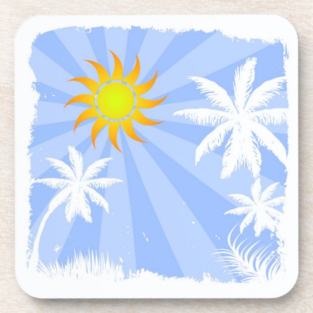 Tropischer Sommer Untersetzer (Vorderseite)